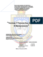 Trabajo de Mantenimiento General Tecnicas Que Aceleran El Mantenimiento