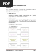 Chapter 1 Databases and Database Users