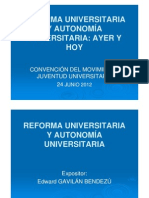 GAVILÁN Edward - Reforma y Autonomía Universitaria