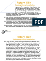 Rotary Kiln - Refractory Lining Installation