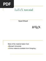 LaTeX Tutorial Syed Jan09