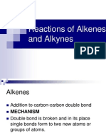 Reaction of Alkenes and Alkynes For Students