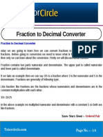 Fraction To Decimal Converter