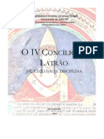 O IV Concílio de Latrão - Fé Exlusão e Disciplina