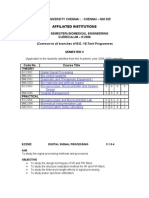 B.E (Biomedical Engg) - V Sem