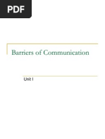 Barriers of Communication