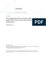 Recruiting and Selection of Police Officers: A Case Study of The Clark County School District Police Department