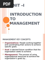 Unit - I TO Management