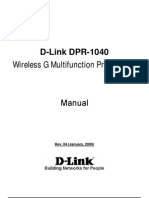 D-Link DPR-1040 Wireless G Multifunction Print Server: Manual