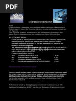 Engineering Chemistry: Manufacturing of Portland Cement