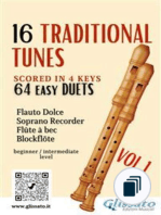 16 Traditional Tunes - easy soprano recorder duets