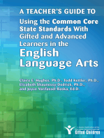 Teacher's Guide to Using the Common Core State Standards with Gifted and Advanced Learners in the English/Language Arts