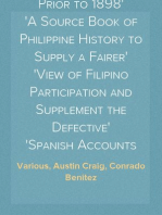 Philippine Progress Prior to 1898
A Source Book of Philippine History to Supply a Fairer
View of Filipino Participation and Supplement the Defective
Spanish Accounts