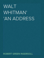 Walt Whitman
An Address