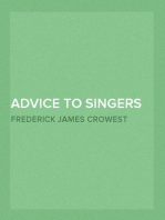 Advice to Singers