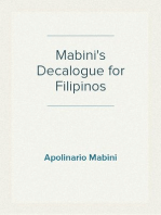 Mabini's Decalogue for Filipinos