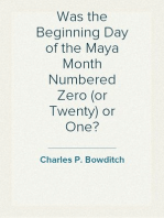 Was the Beginning Day of the Maya Month Numbered Zero (or Twenty) or One?