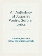 An Anthology of Jugoslav Poetry; Serbian Lyrics