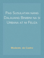 Pag Susulatan nang Dalauang Binibini na si Urbana at ni Feliza