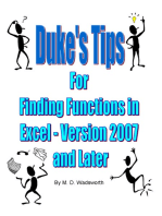 Duke’s Tips For Finding Functions in Excel: Version 2007 and Later