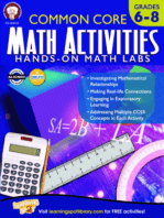 Common Core Math Activities, Grades 6 - 8