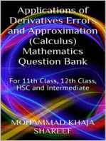 Applications of Derivatives Errors and Approximation (Calculus) Mathematics Question Bank