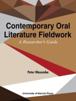 Contemporary Oral Literature Fieldwork: A Reseacher's Guide