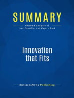 Innovation That Fits (Review and Analysis of Lord, Debethizy and Wager's Book)