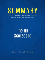 The HR Scorecard (Review and Analysis of Becker, Huselid and Ulrich's Book)