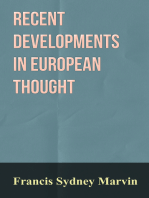 Recent Developments in European Thought