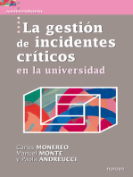 La gestión de incidentes críticos en la universidad