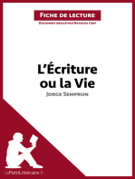 L'Écriture ou la Vie de Jorge Semprun (Fiche de lecture): Résumé complet et analyse détaillée de l'oeuvre