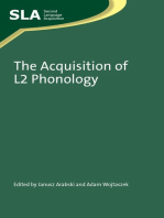 The Acquisition of L2 Phonology