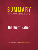 Summary: The Right Nation: Review and Analysis of John Micklethwait and Adrian Wooldridge's Book