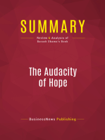 Summary: The Audacity Of Hope: Review and Analysis of Barack Obama's Book