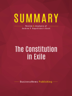 Summary: The Constitution in Exile: Review and Analysis of Andrew P. Napolitano's Book