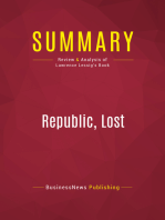 Summary: Republic, Lost: Review and Analysis of Lawrence Lessig's Book