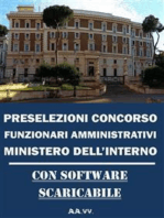 Preselezioni Concorso FUNZIONARI AMMINISTRATIVI MINISTERO DELL’INTERNO