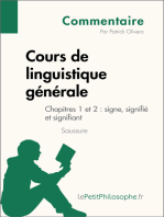 Cours de linguistique générale de Saussure - Chapitres 1 et 2 : signe, signifié et signifiant (Commentaire): Comprendre la philosophie avec lePetitPhilosophe.fr