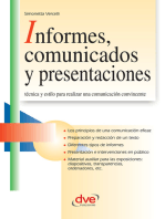 Informes, comunicados y presentaciones