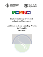 International Code of Conduct on Pesticide Management: Guidelines on Good Labelling Practice for Pesticides (Revised) August 2015