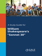 A Study Guide for William Shakespeare's "Sonnet 30"