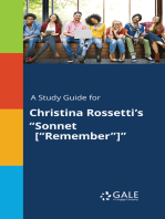 A Study Guide for Christina Rossetti's "Sonnet ["Remember"]"