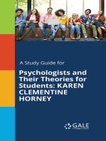 A Study Guide for Psychologists and Their Theories for Students: KAREN CLEMENTINE HORNEY