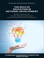 The Role of Education in National Development: Perdana Discourse Series, #3