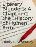 Literary Blunders: A Chapter in the "History of Human Error"