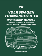 VW Transporter T4 ( Diesel - 2000-2004) Workshop Manual: Owners Edition (Owners' Workshop Manuals)