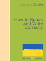 How to Speak and Write Correctly