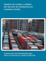 UF0922 - Gestión de costes y calidad del servicio de transporte por carretera