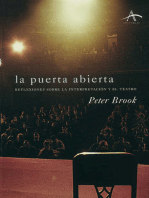 La puerta abierta: Reflexiones sobre la interpretación y el teatro